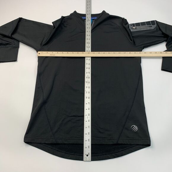 Mondetta Training Sweatshirt Mens M Medium Black Running Quarter Zip Thumb Holes - Picture 6 of 12
